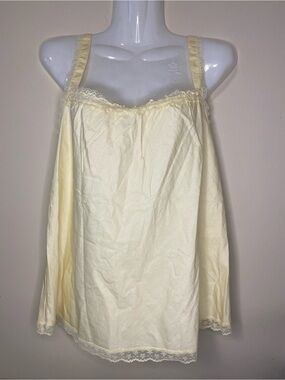 Brandy Melville Butter Yellow Camisole with Lace Details